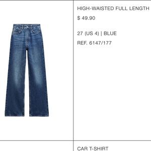 Zara Jeans Full Length Z1975 Straight Leg Jeans